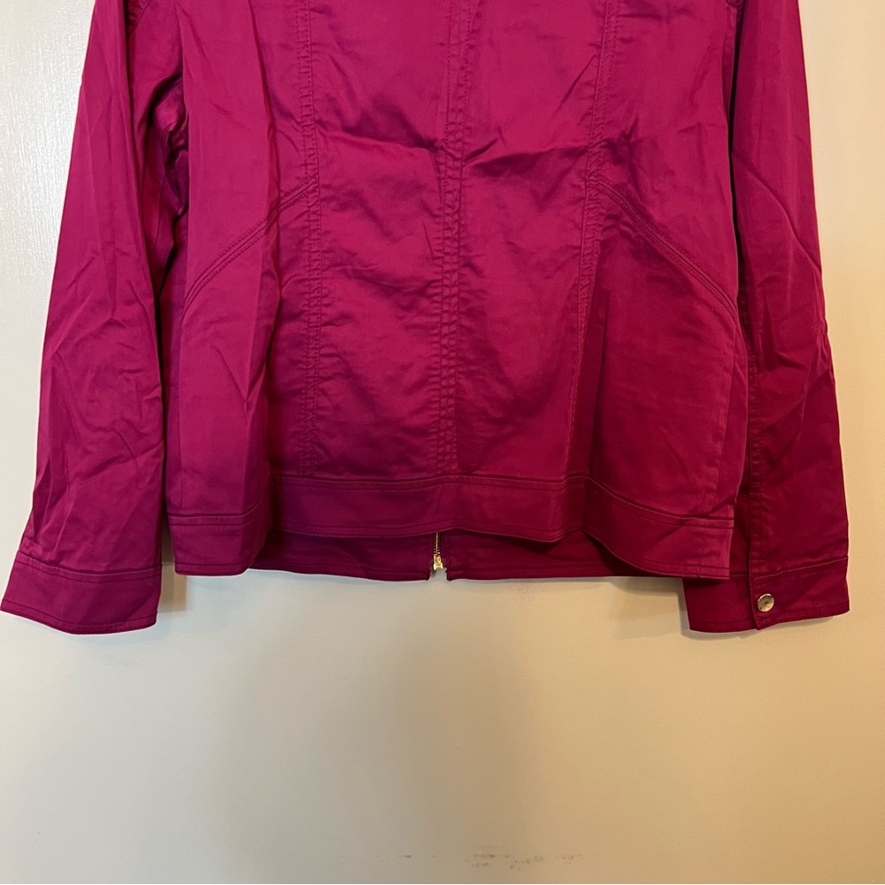 Chicos Raspberry Spring Jacket Size 1 B1-545 - image 6